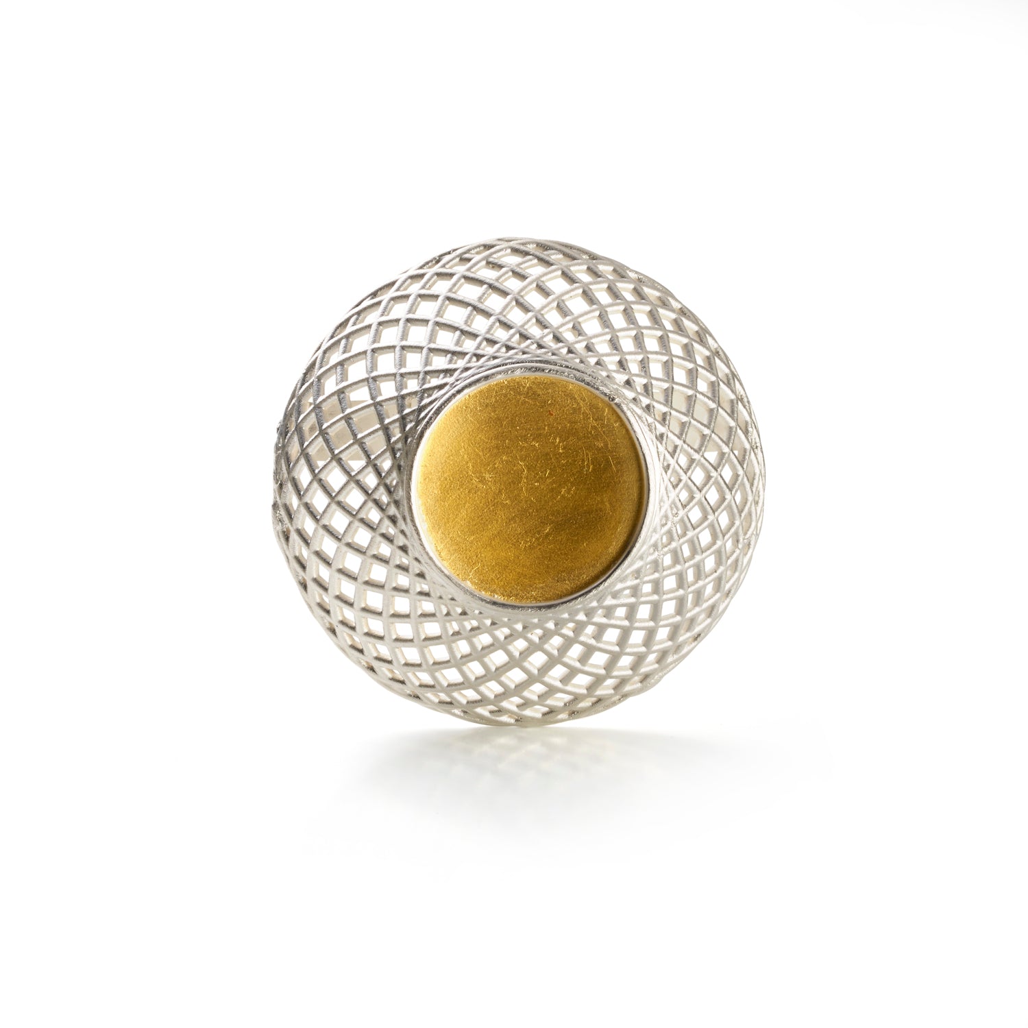 Brosche aus Sterlinsilber und Feingold