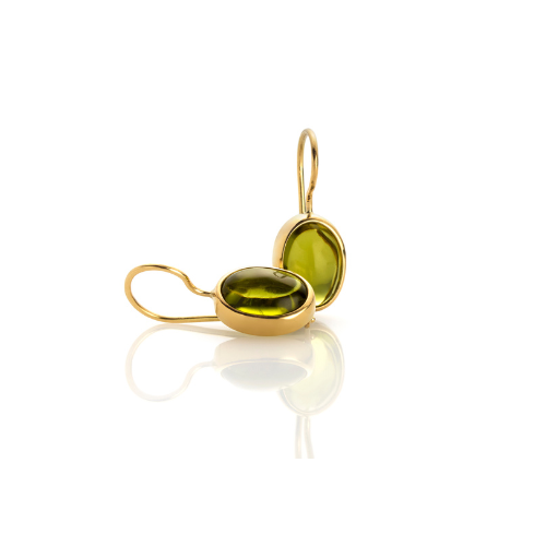 Ohrringe aus Gelbgold 750er und Peridot